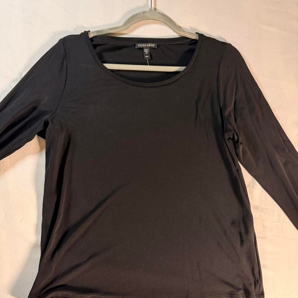 Eileen fisher black scoop neck